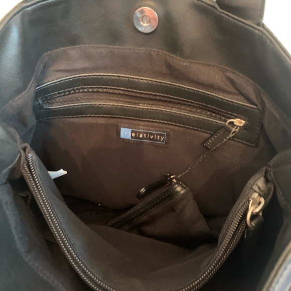 Black Leather Bag by Relativity - Picture 7 of 7